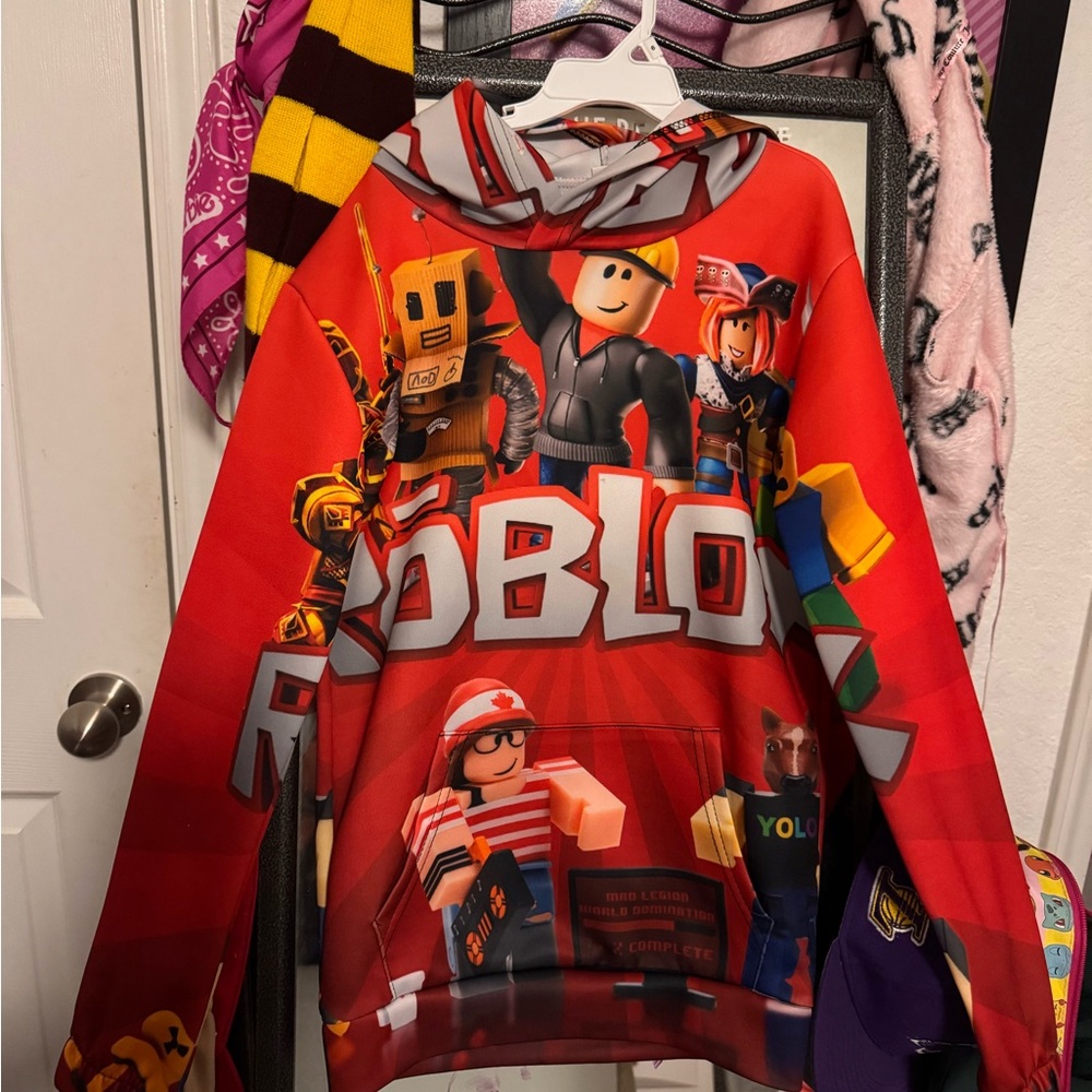 Kids Roblox Hoodie - Red perfect condition read details about size…